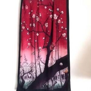 Beautiful Large TAO Rectangular Scarf with Blossom Tree.